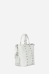 Small Zippy leather bag - White