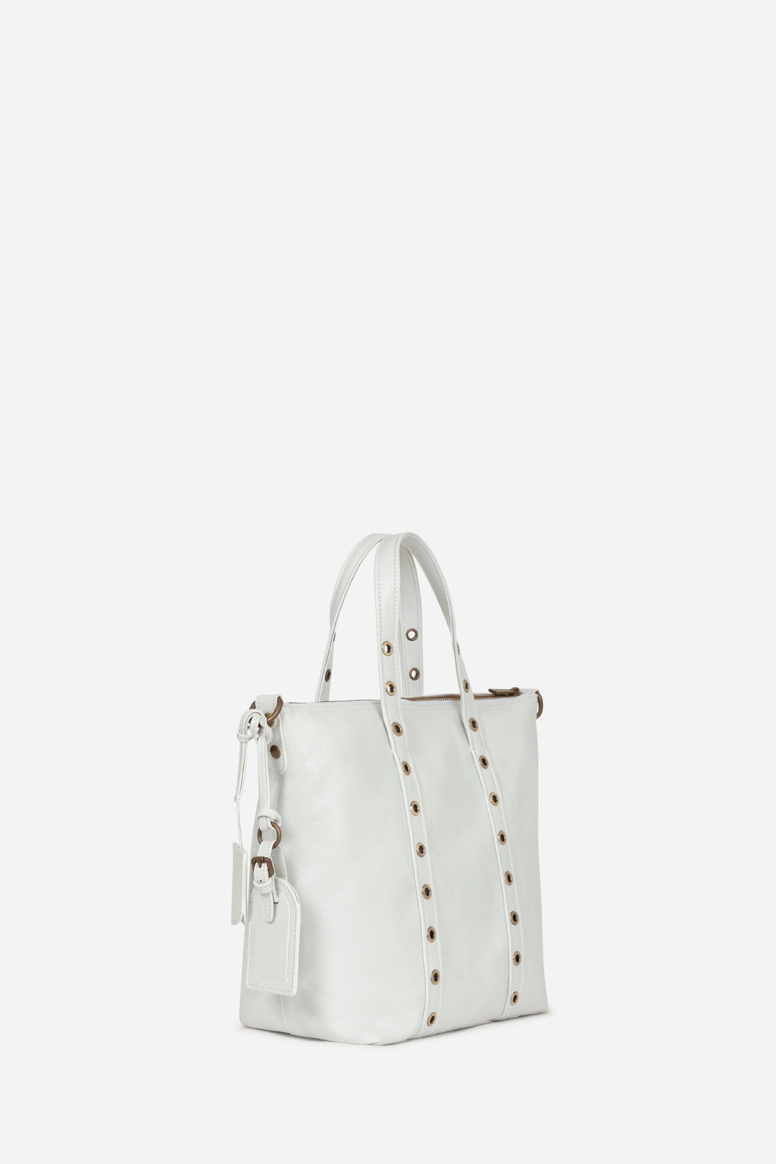 Small Zippy leather bag - White