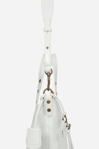 Small Zippy leather bag - White