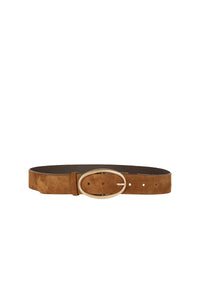Iris 35mm leather belt - Chocolate