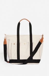 70 QTY NEW // ECRU/NOIR / Cabas L Multipoches - ECRU/NOIR