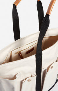 70 QTY NEW // ECRU/NOIR / Cabas L Multipoches - ECRU/NOIR