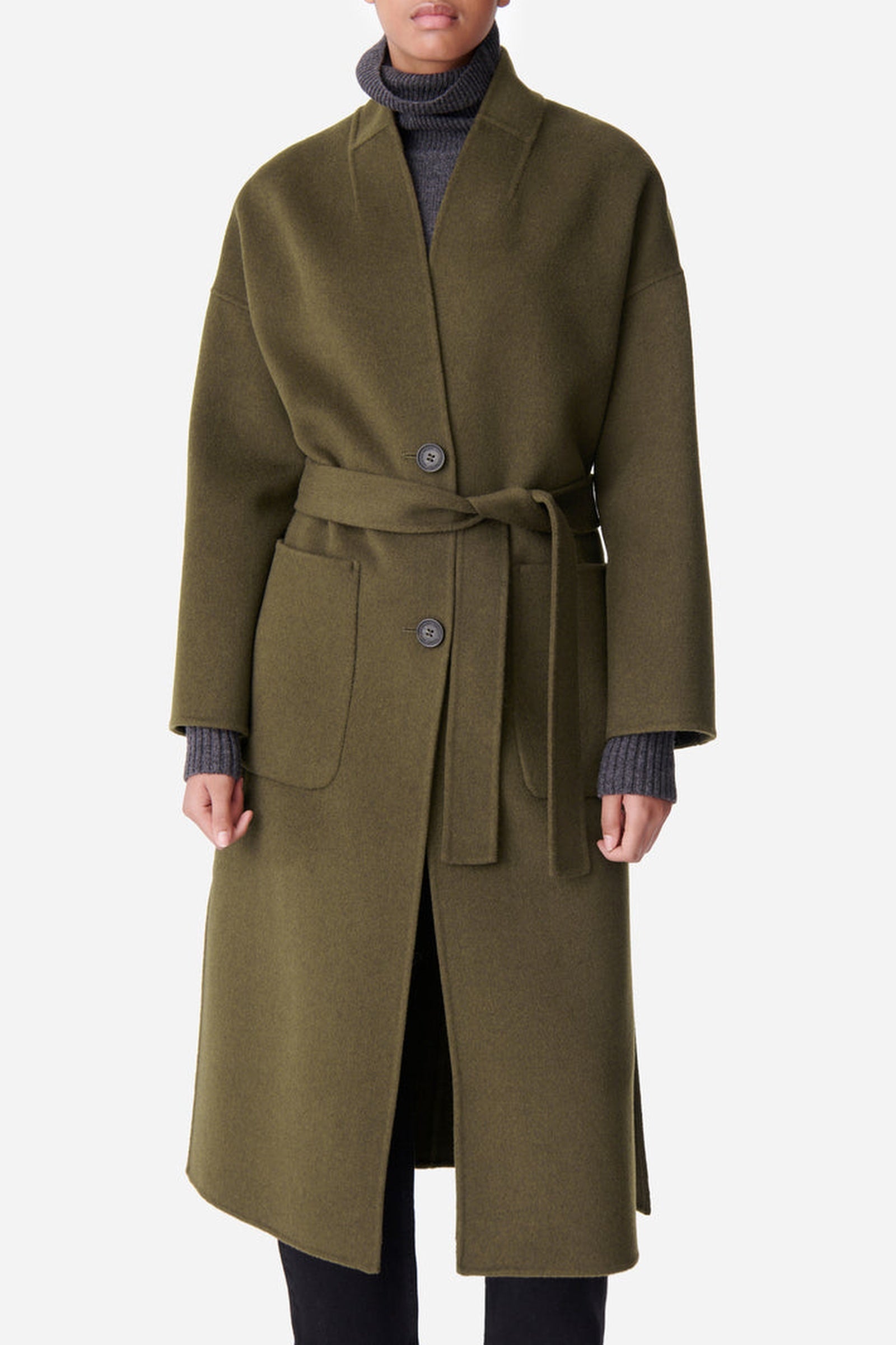 RECO : 290 // Manteau Bachir en laine - Militaire