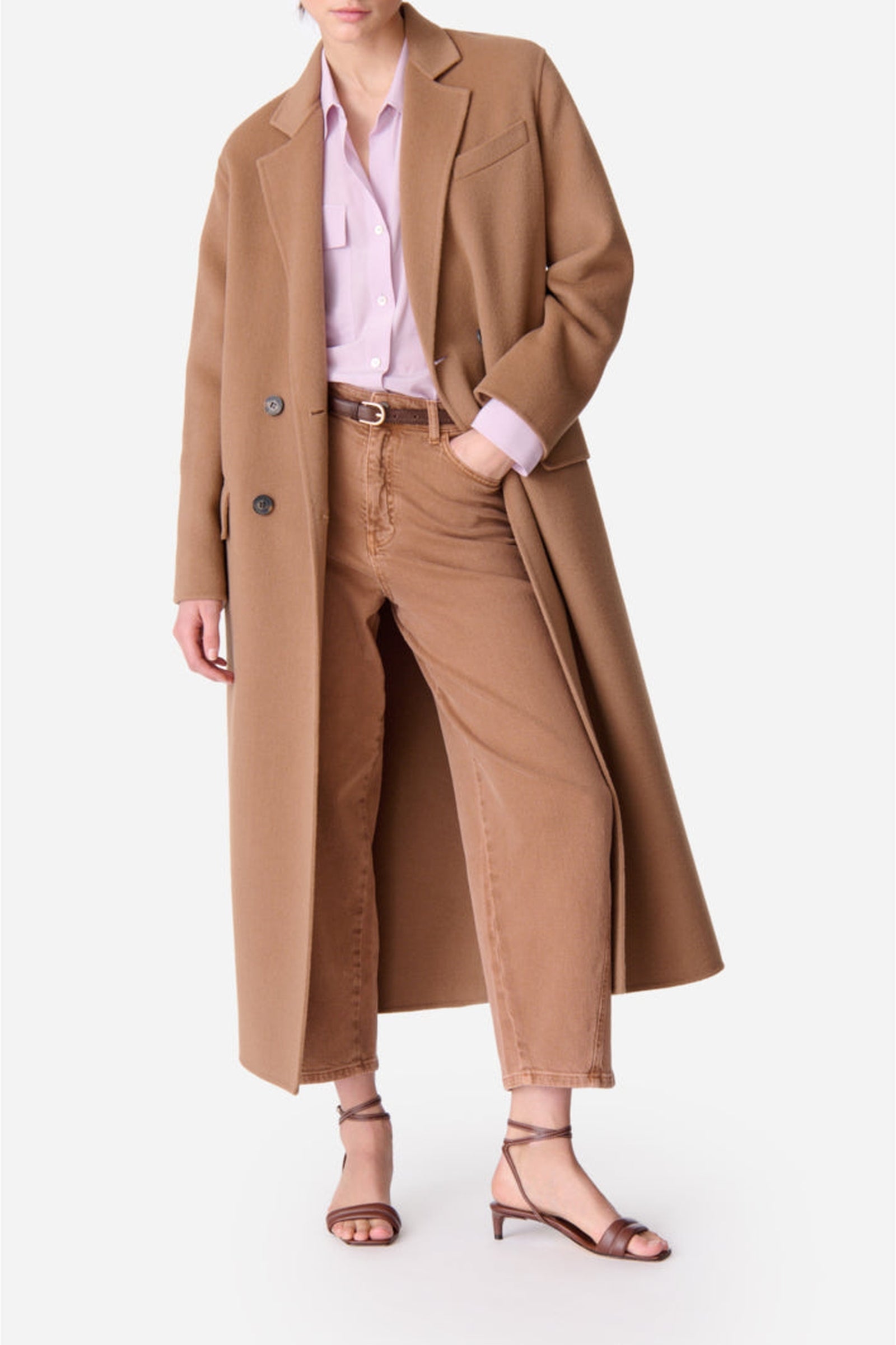 Manteau Frisbane en laine - Caramel