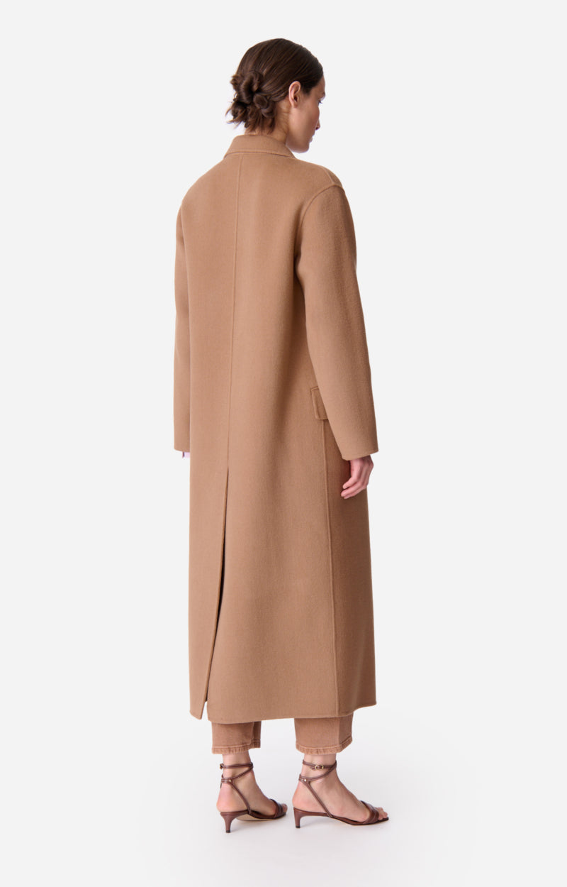 Manteau Frisbane en laine - Caramel