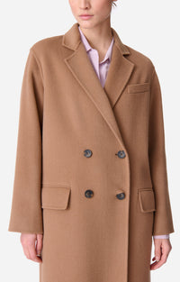 Manteau Frisbane en laine - Caramel