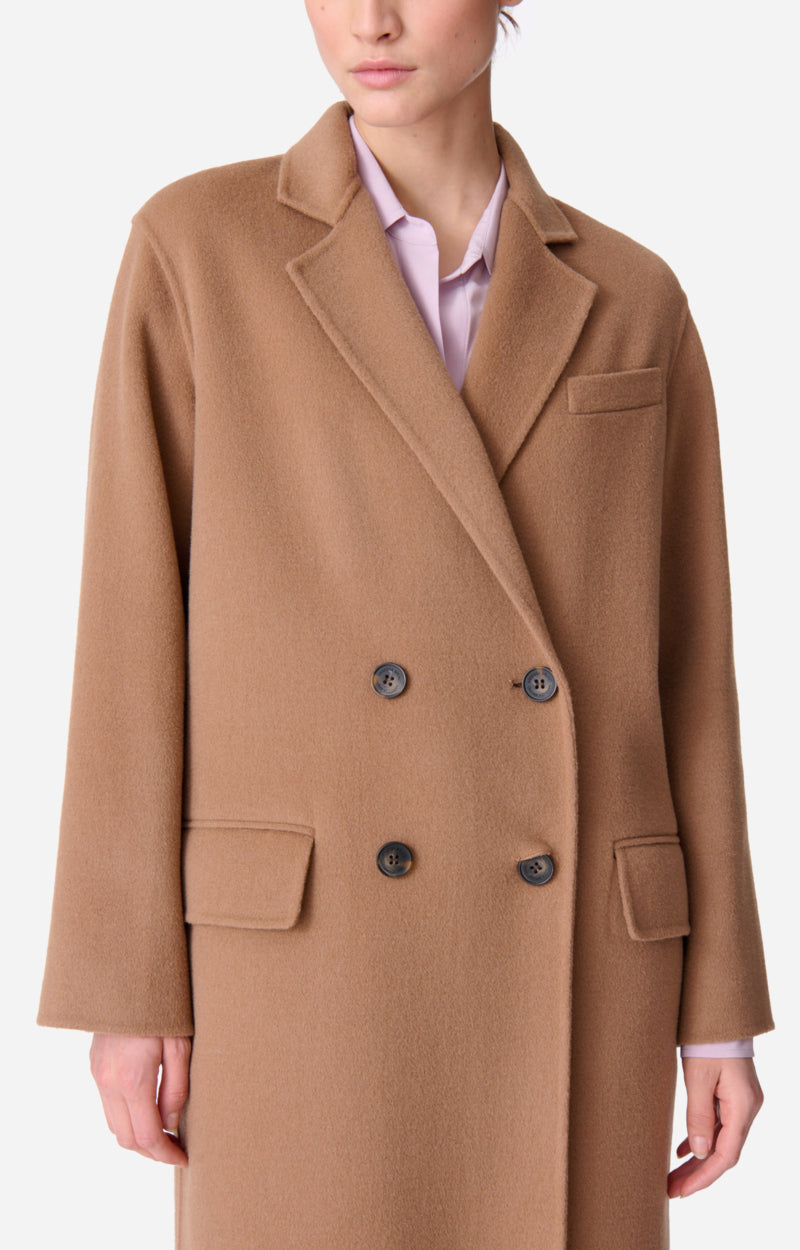Manteau Frisbane en laine - Caramel