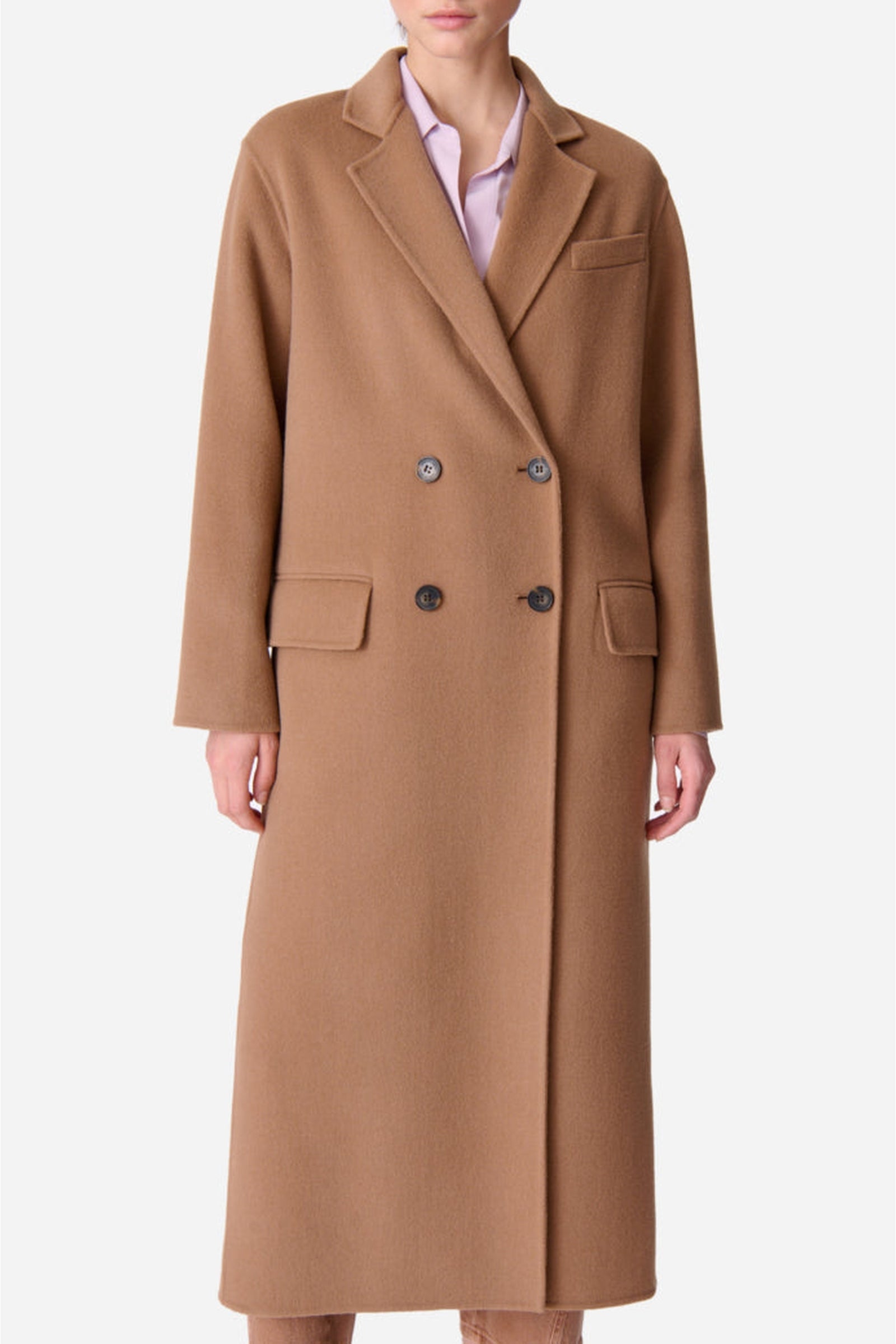Manteau Frisbane en laine - Caramel