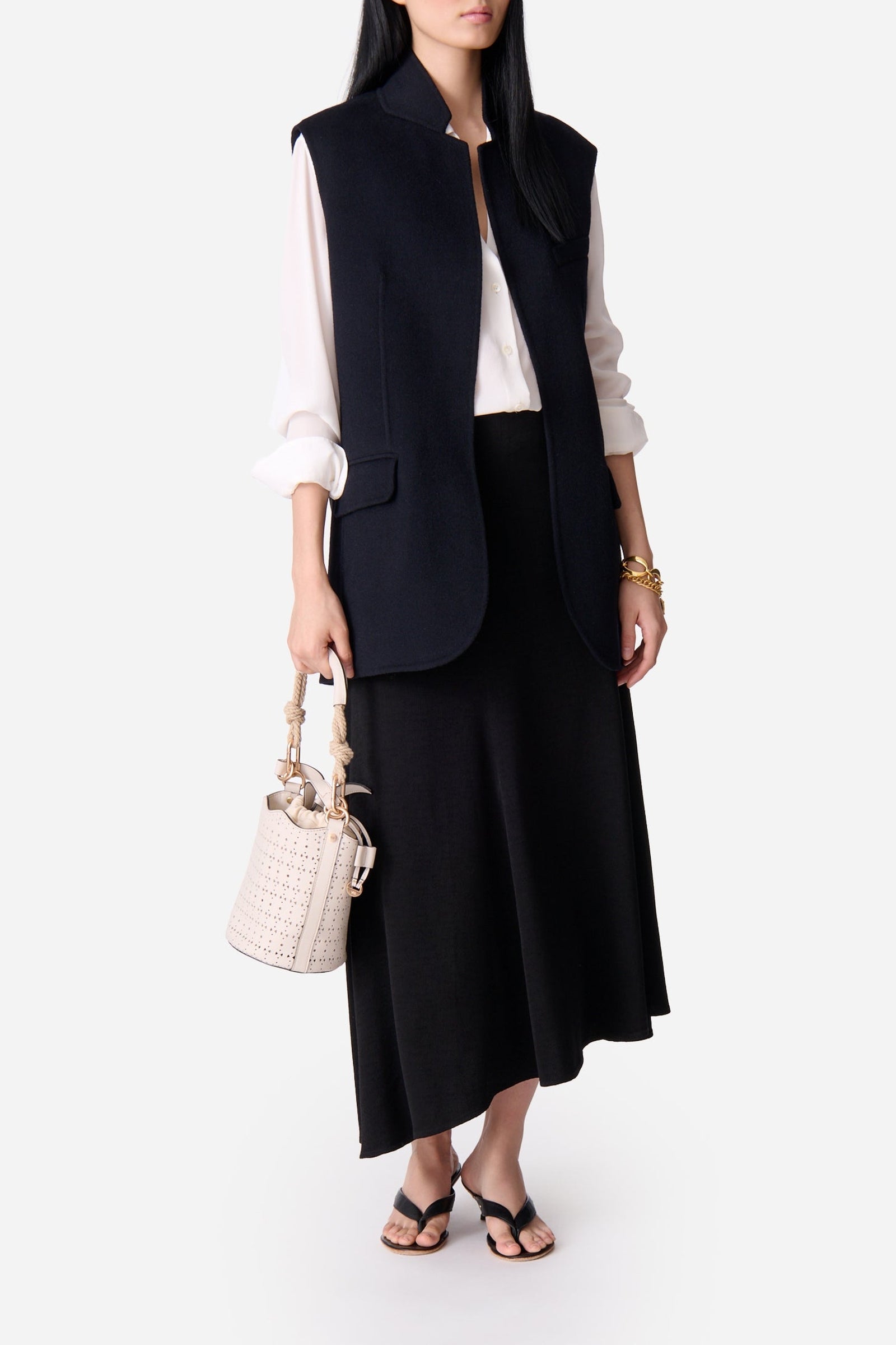 Veste sans manches Jud en laine - Marine