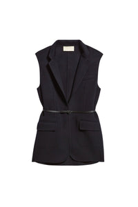 Veste sans manches Jud en laine - Marine