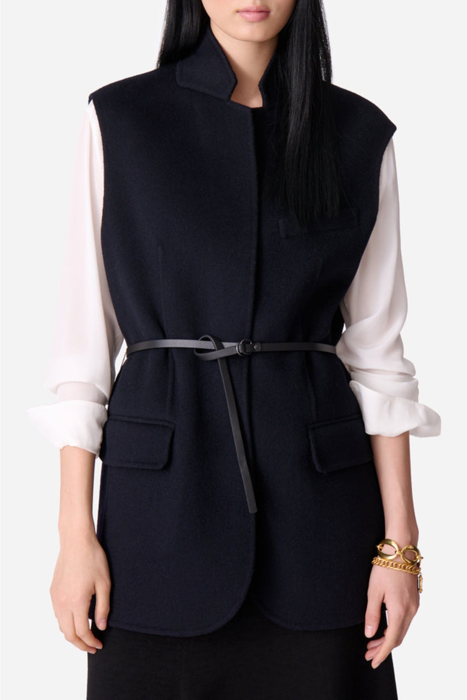 Veste sans manches Jud en laine - Marine
