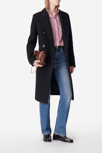 Manteau Dionysos en laine - Noir