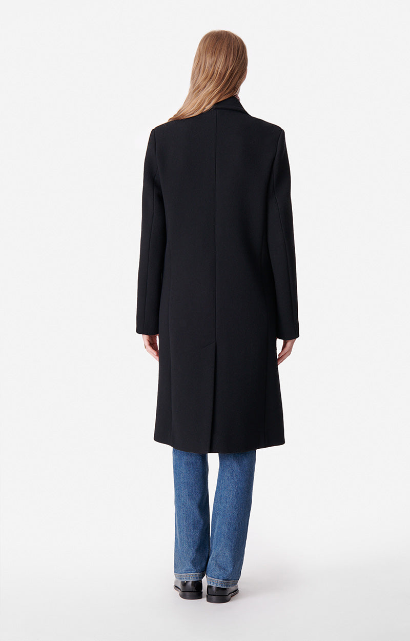 Manteau Dionysos en laine - Noir