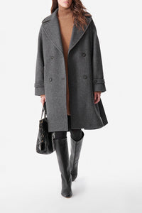 Manteau Cecil en laine - Anthracite
