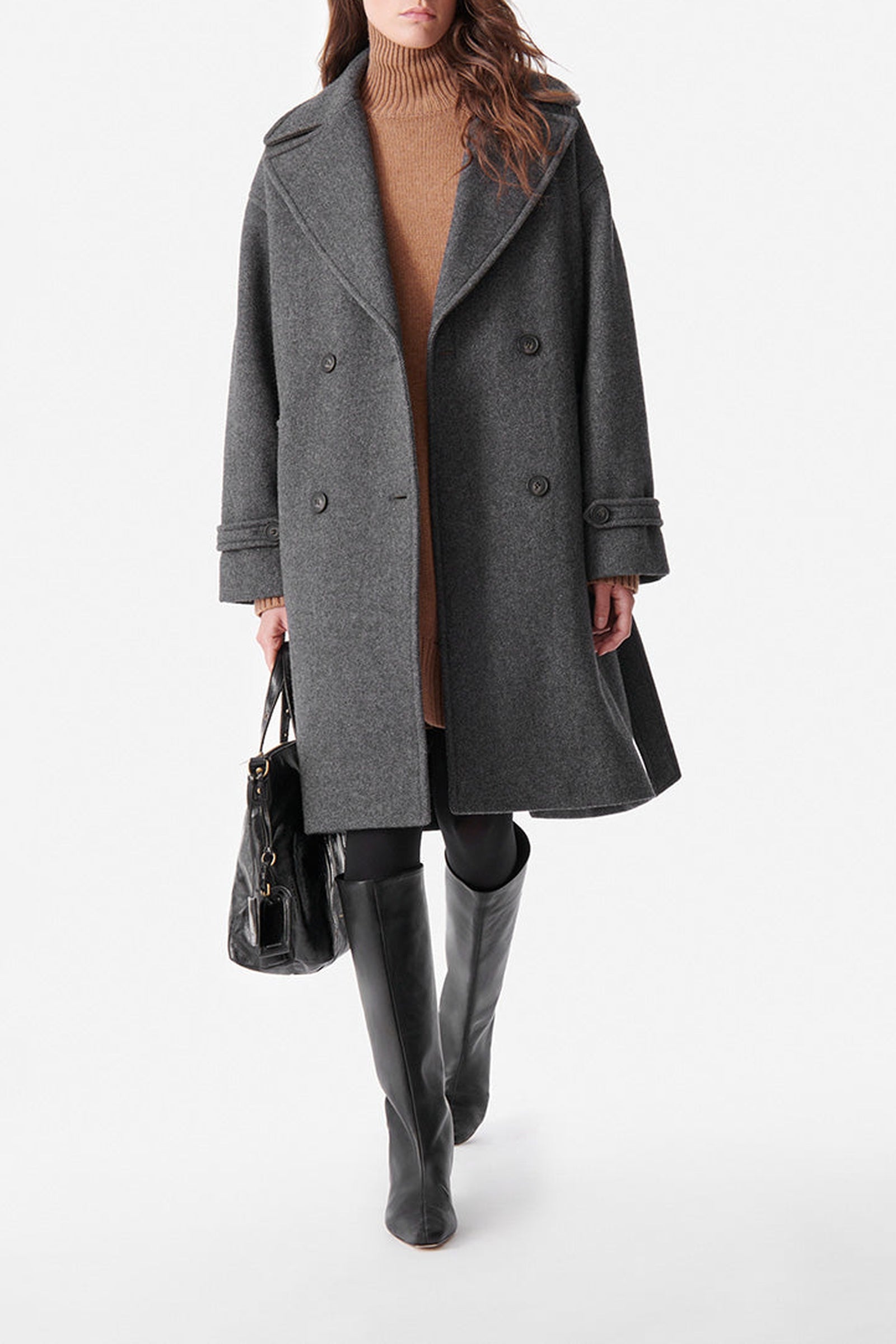 Manteau Cecil en laine - Anthracite