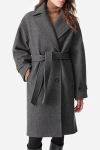 Manteau Cecil en laine - Anthracite