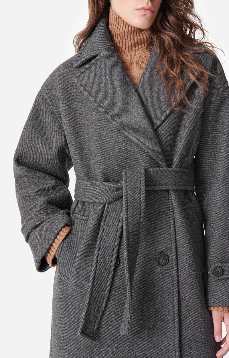 Manteau Cecil en laine - Anthracite