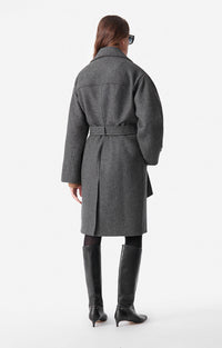 Manteau Cecil en laine - Anthracite