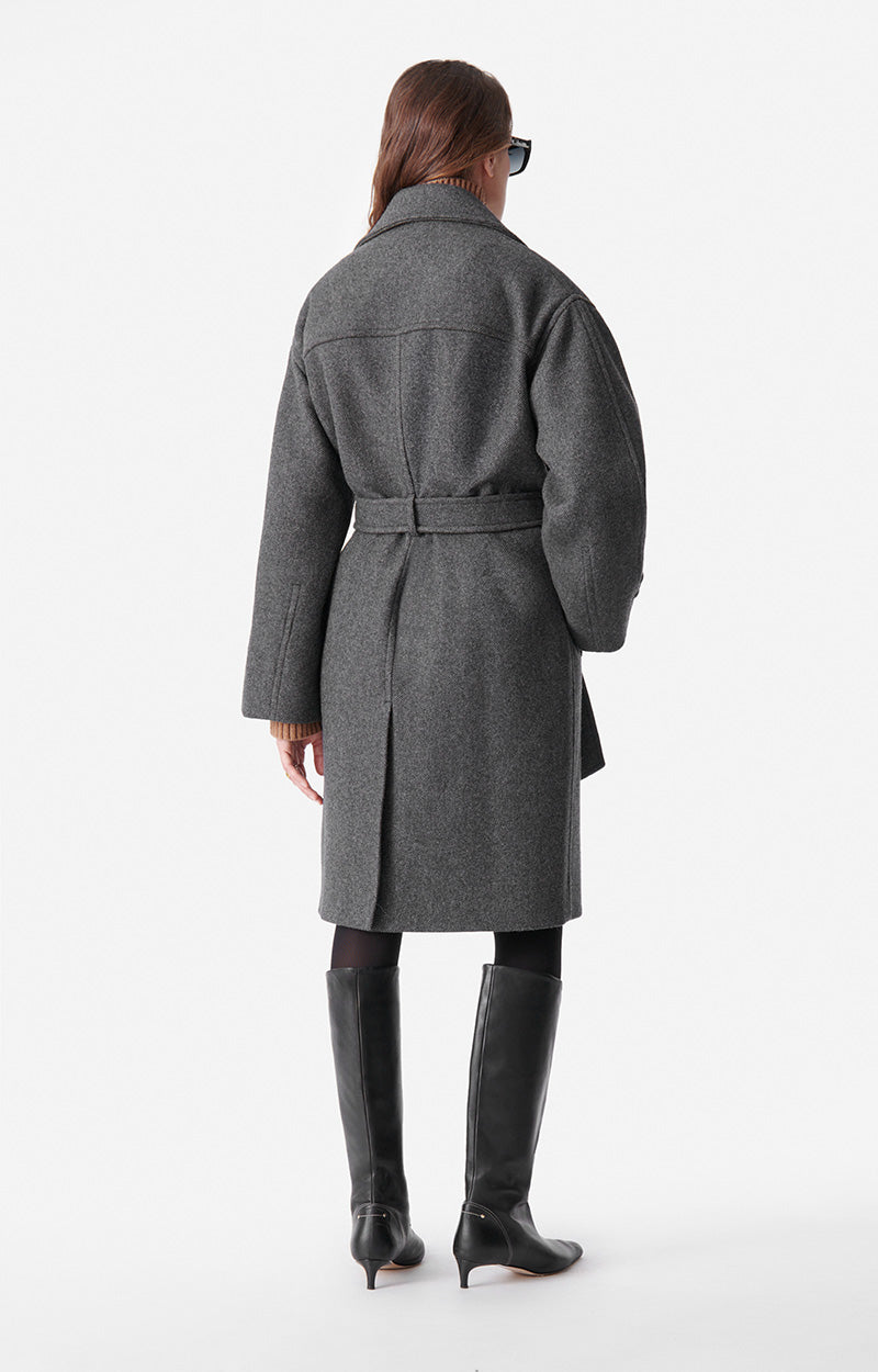 Manteau Cecil en laine - Anthracite