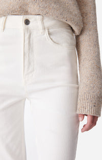 Pantalon cropped Og en denim - Craie