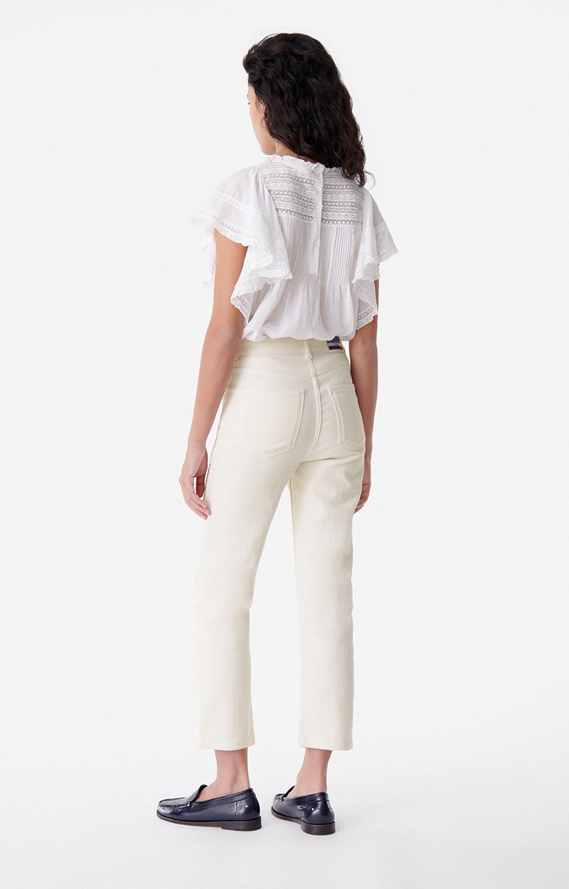 Pantalon cropped Og en denim - Naturel