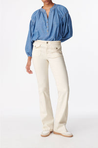 Pantalon bootcut Nano en denim - Naturel