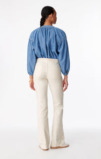 Pantalon bootcut Nano en denim - Naturel
