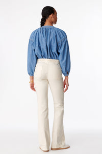 Pantalon bootcut Nano en denim - Naturel