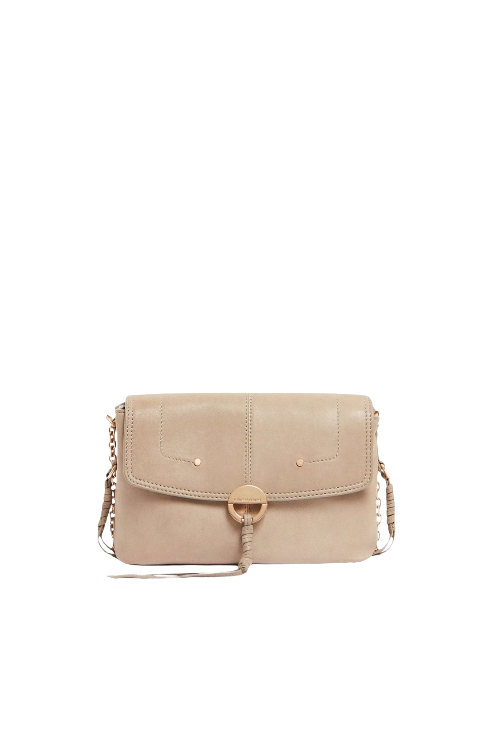 Petit sac Othilia en cuir - Greige