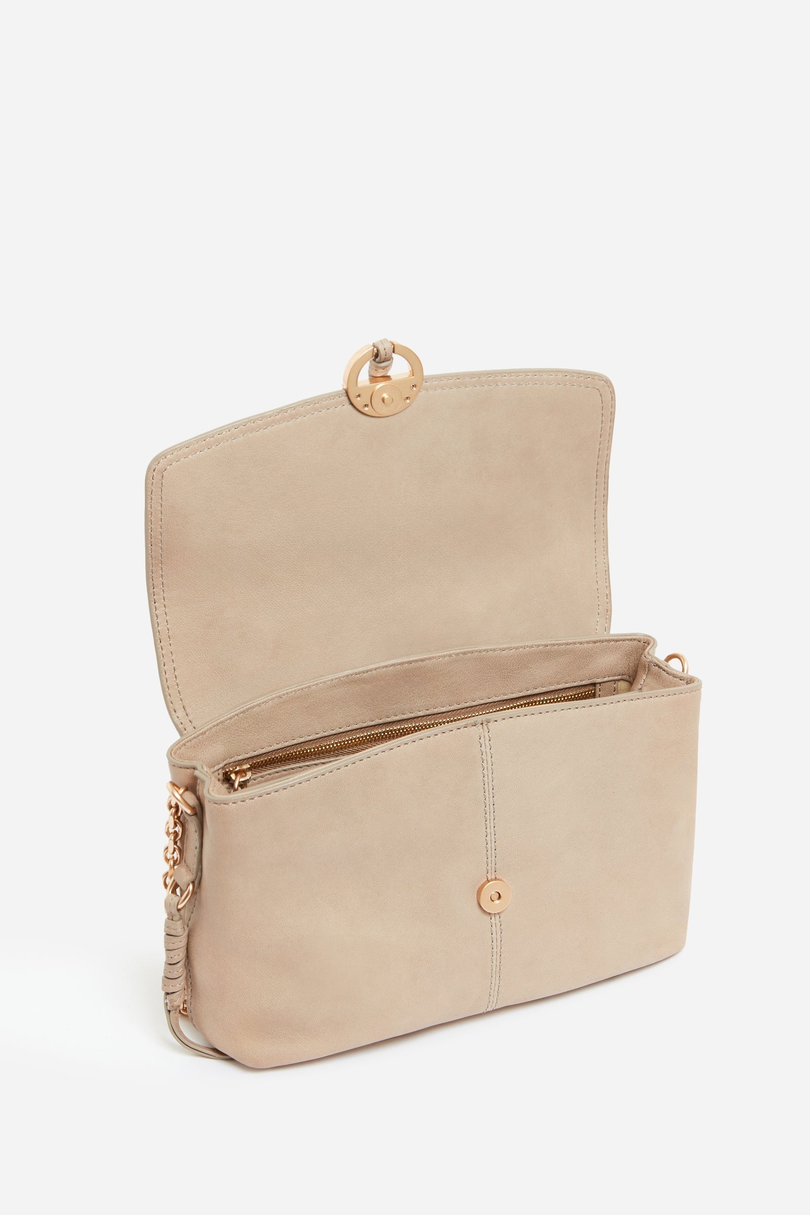 Petit sac Othilia en cuir - Greige