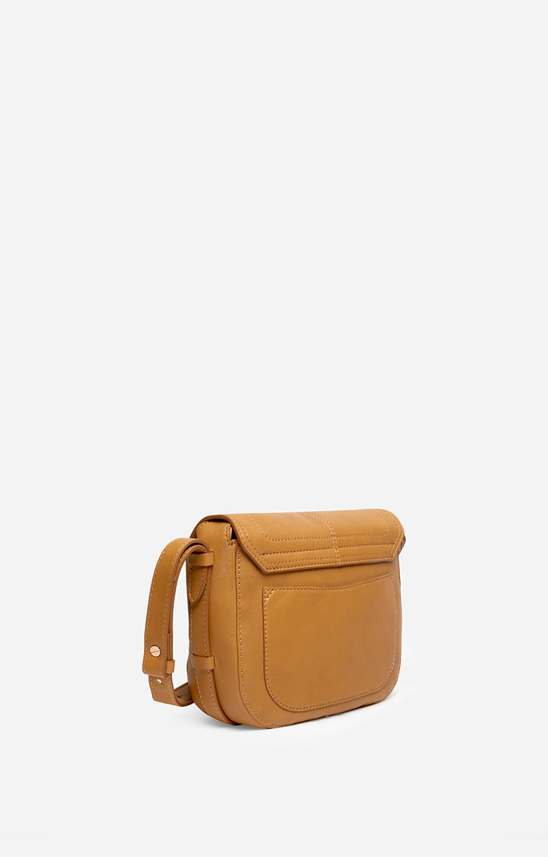 RECO : 195 // Sac à rabat en cuir - Camel