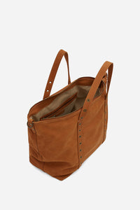 Large Zippy leather bag - Cognac