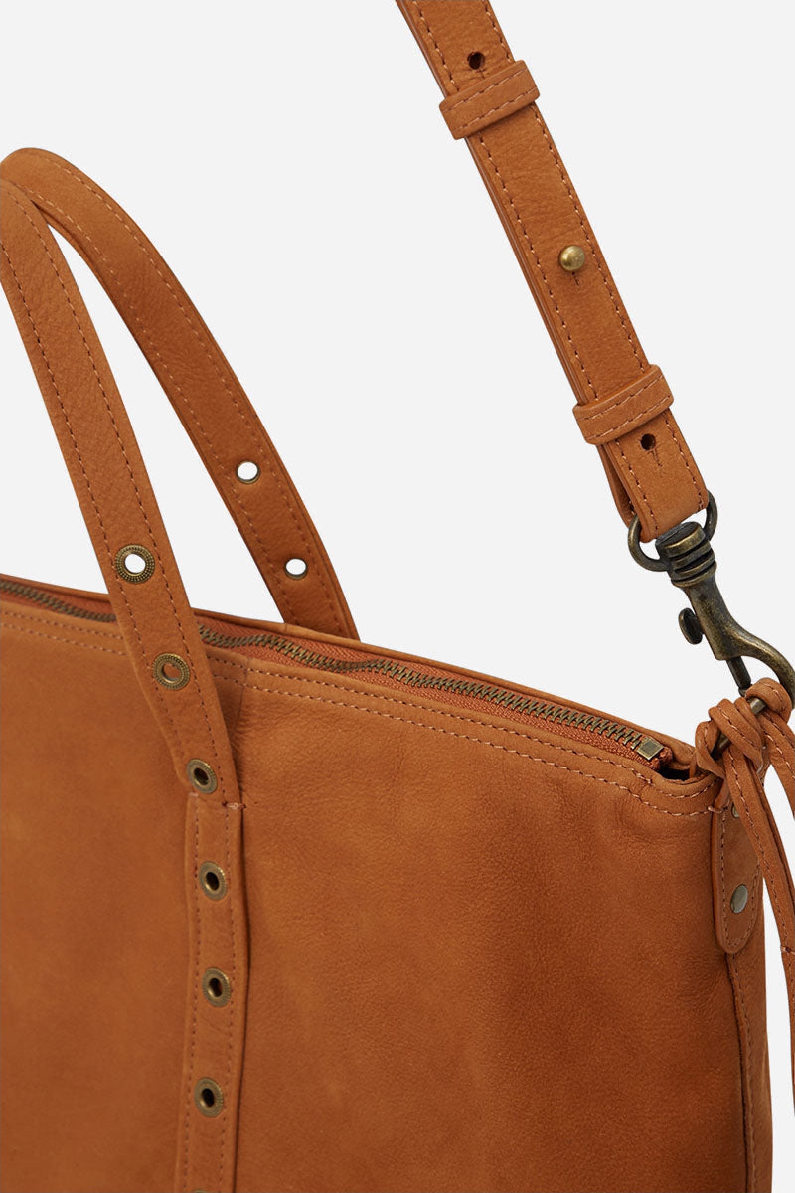 Large Zippy leather bag - Cognac
