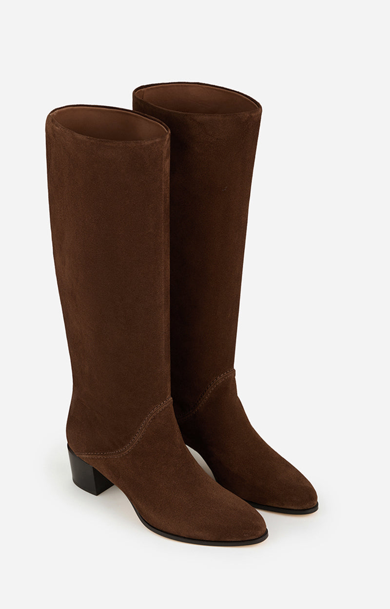 Bottes 45 en nubuck - Brun