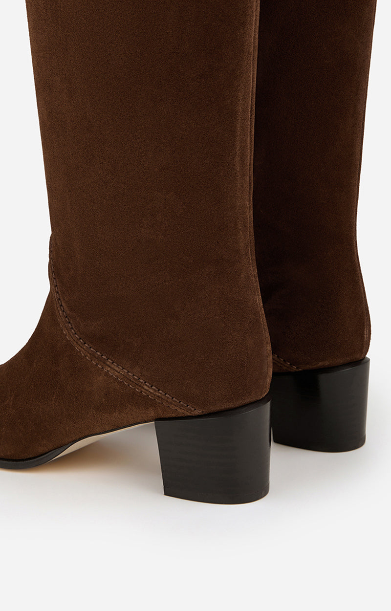 Bottes 45 en nubuck - Brun