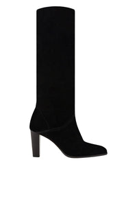 RECO : 180 // Bottes à talon 80 en cuir - Noir