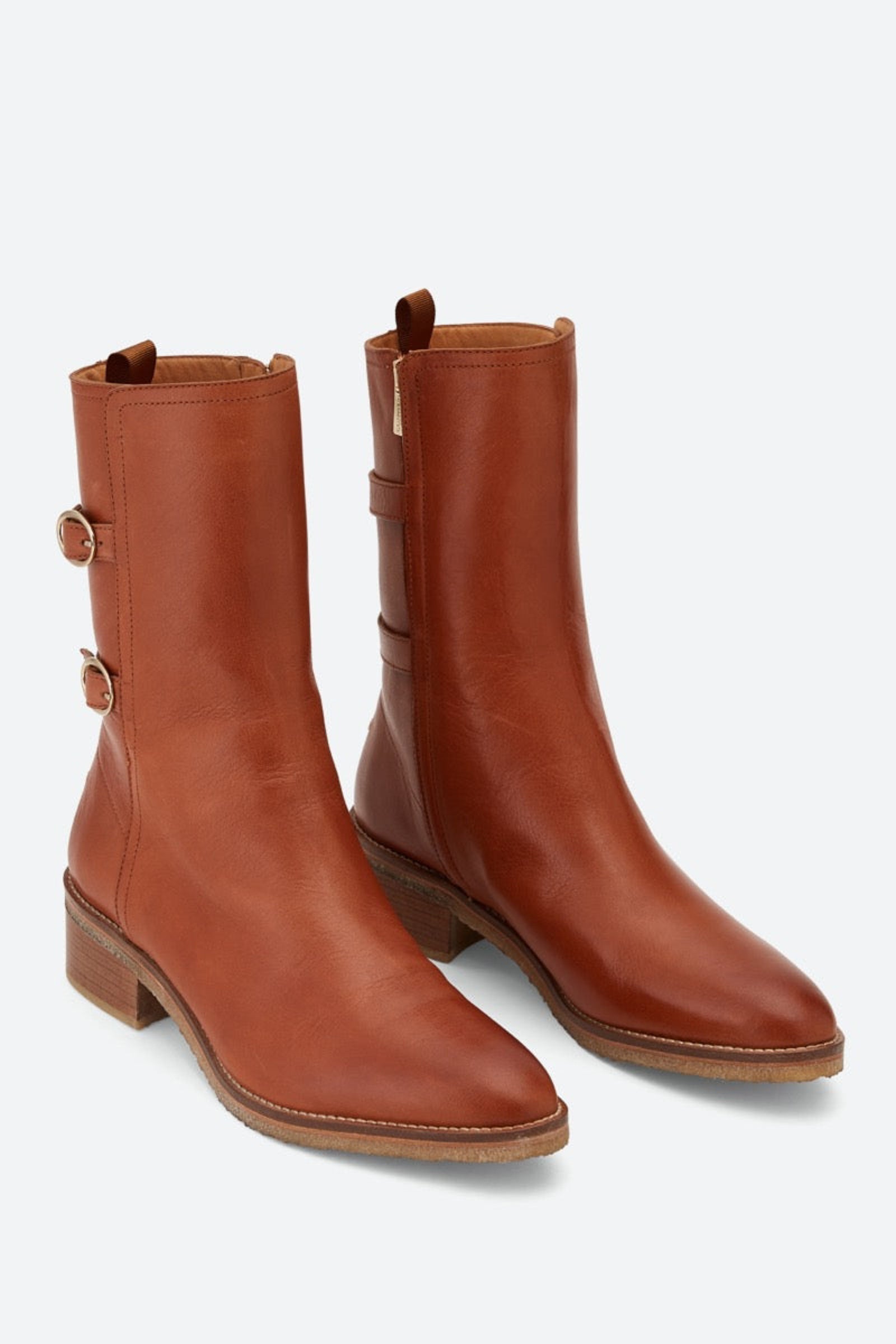 Bottines 45 en cuir - Caramel