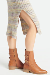 5 QTY RELIQUAT 170 // CARAMEL / Bottines Plates - CARAMEL