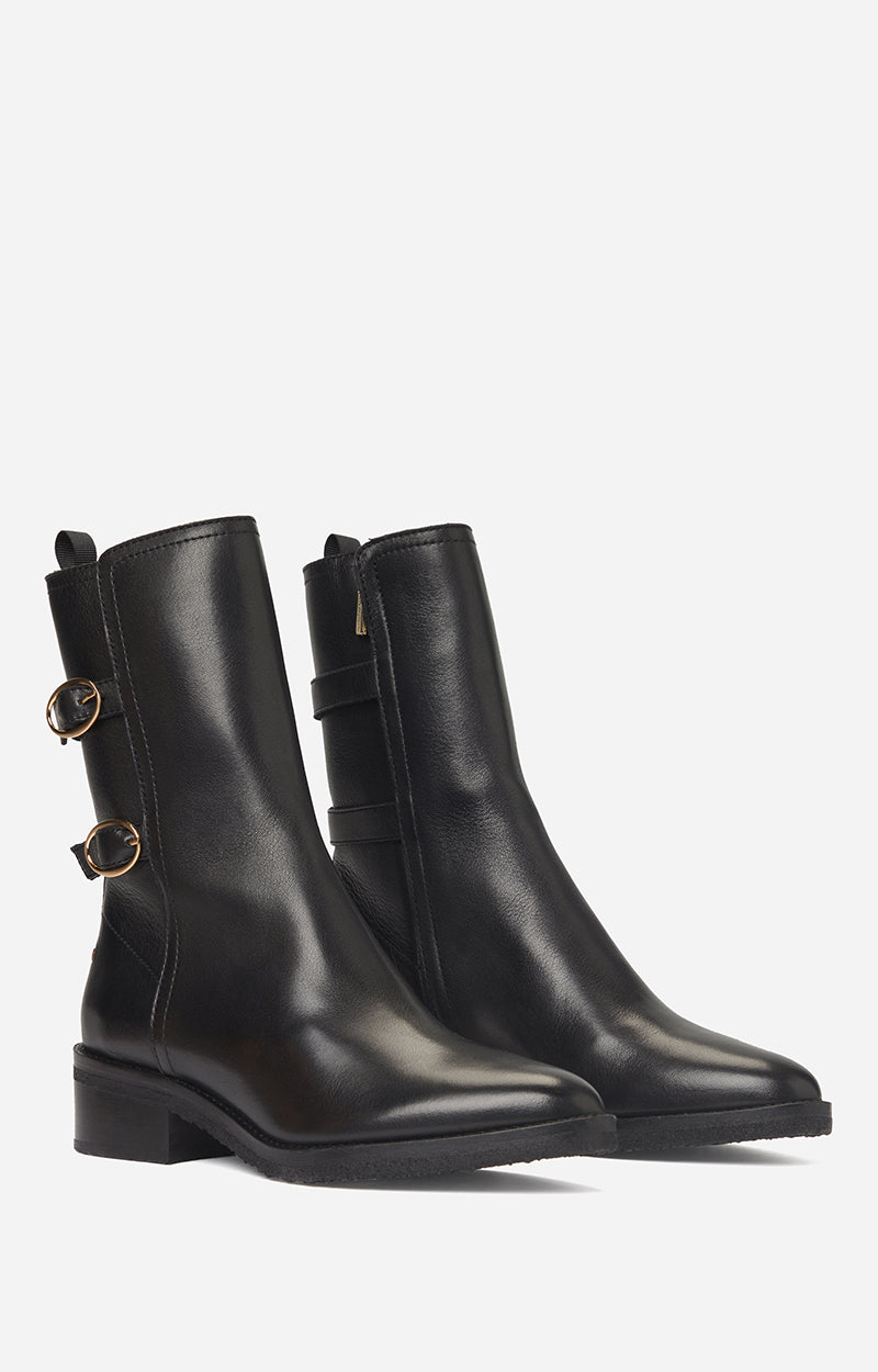 33 QTY RELIQUAT 170 // NOIR / Bottines Plates - NOIR