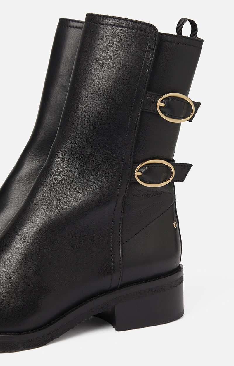33 QTY RELIQUAT 170 // NOIR / Bottines Plates - NOIR