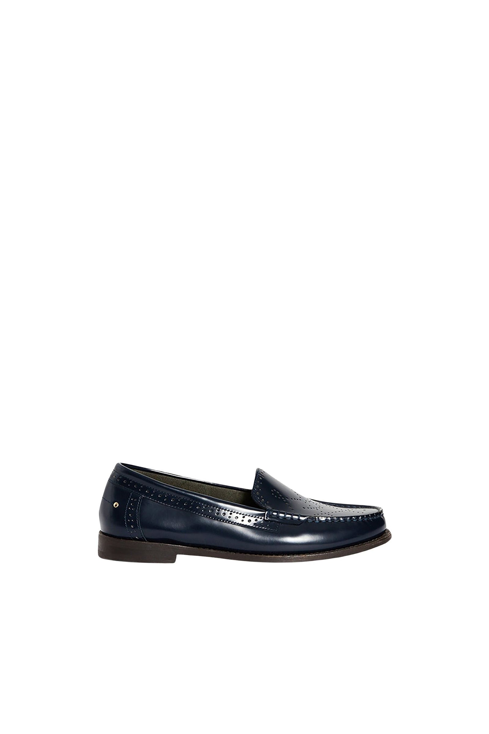 13 QTY RELIQUAT 120 // MARINE / Mocassins En Cuir À Tannage Végétal - MARINE