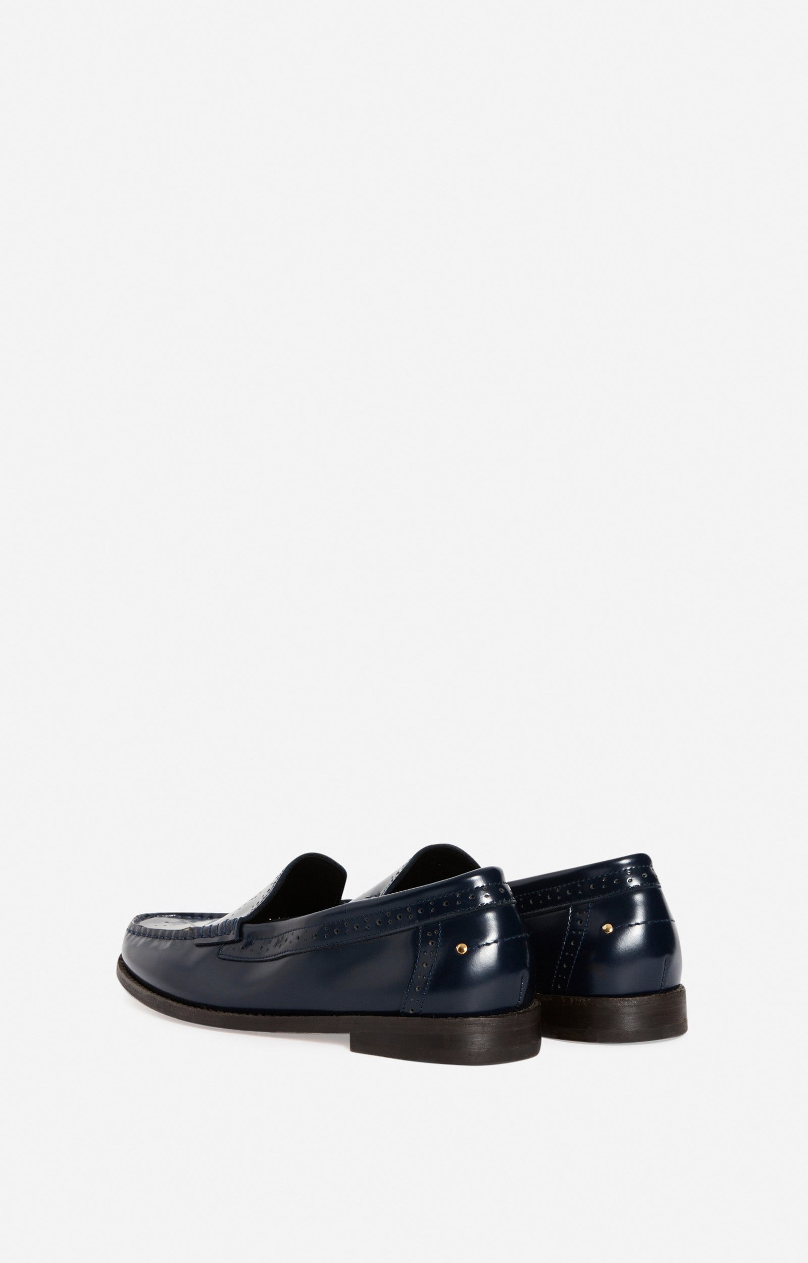 13 QTY RELIQUAT 120 // MARINE / Mocassins En Cuir À Tannage Végétal - MARINE