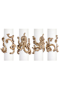 Lot de 4 ronds de serviette Haas Monster Ball en laiton - Gold