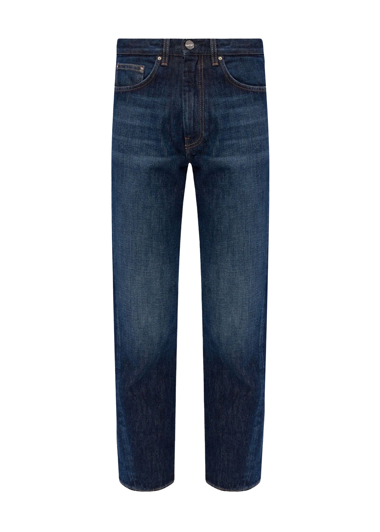 Denim trousers with twill stitching - Dark Blue Wash
