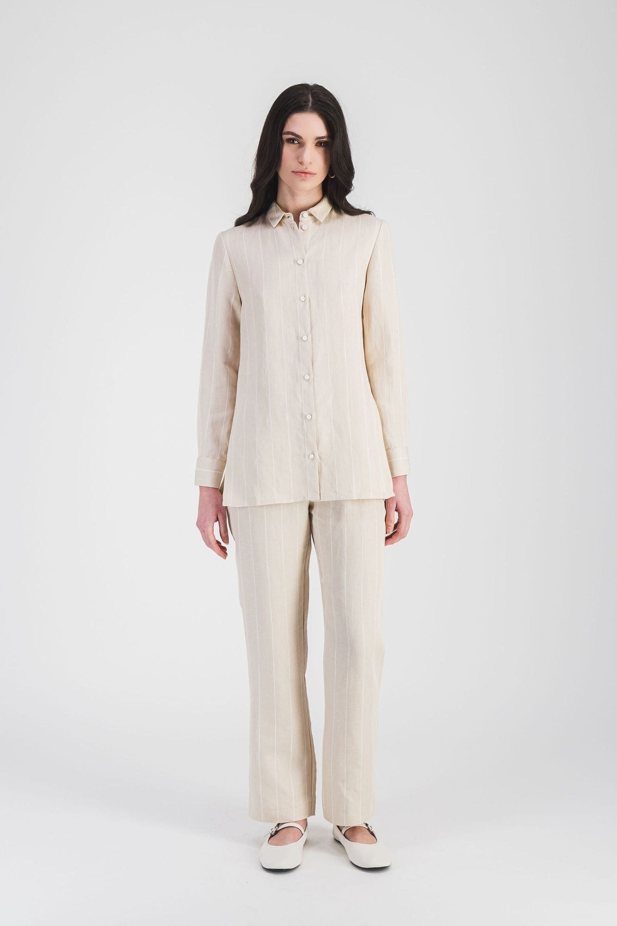 Chemise droite - Beige Moyen