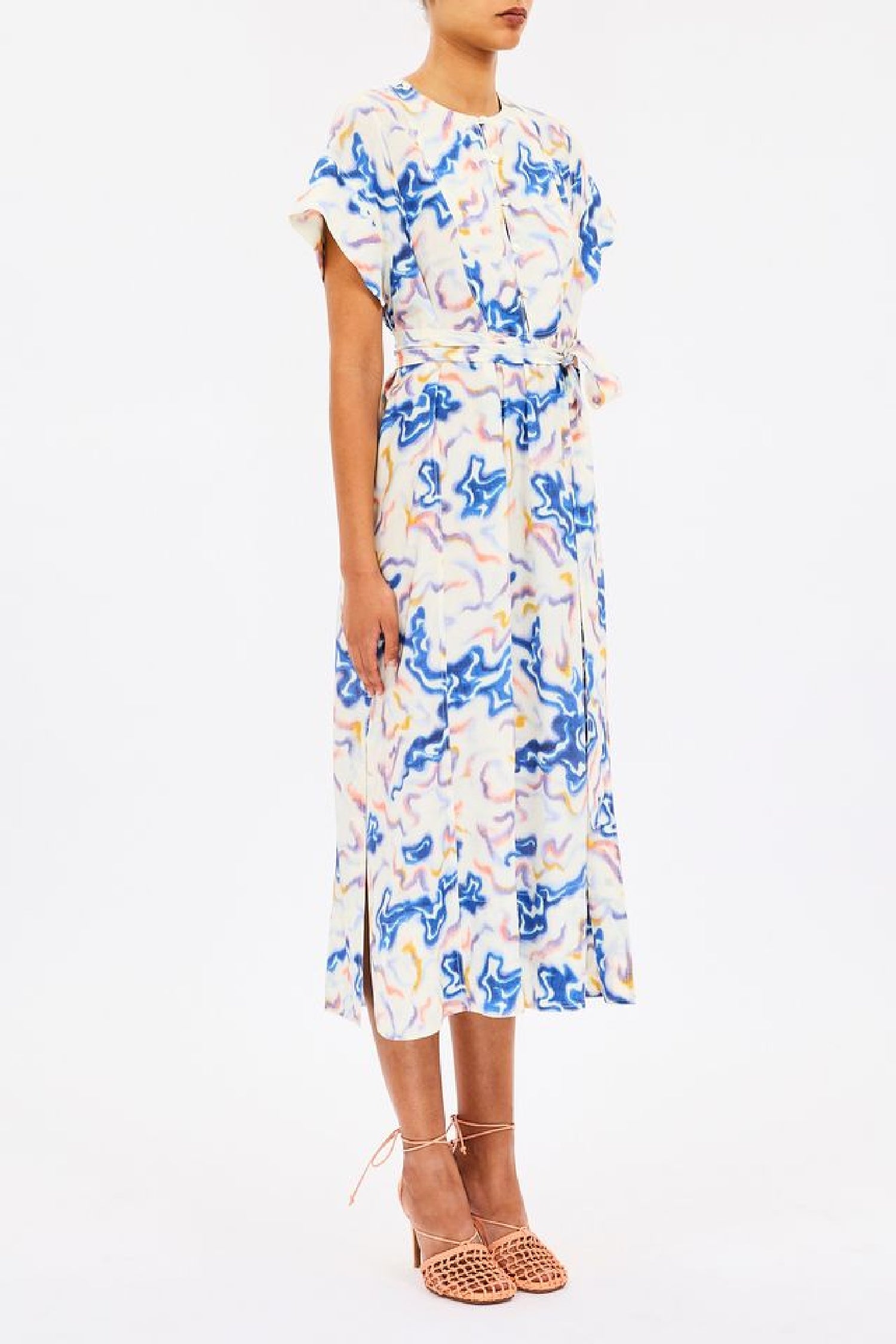 Robe Sabi à manches courtes en soie - Prism