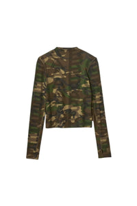 T-shirt à manches longues transparent camouflage - Camo Multicolor