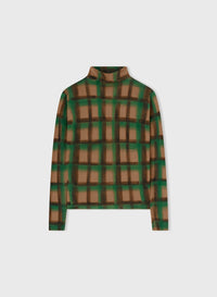 GREEN CHECK ROLLNECK