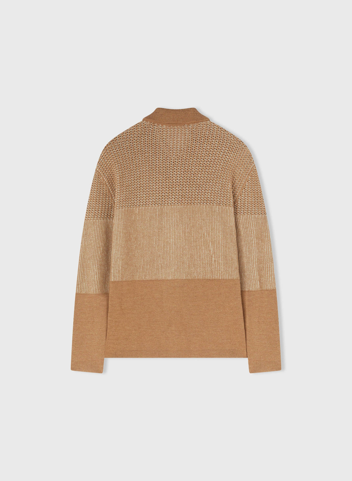 NATURAL KNITTED OVERSHIRT