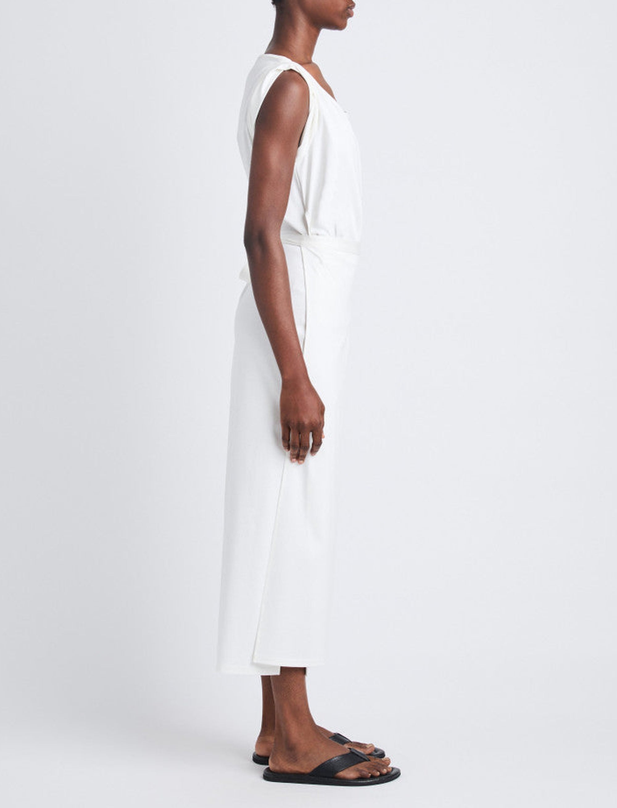 Robe Lynn en jersey de coton - White